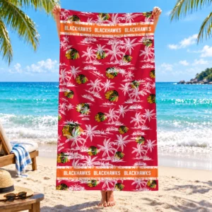 Limited Edition – Customized NHL Chicago Blackhawks Beach Towel