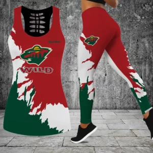 Limited Edition – Customized NHL Minnesota Wild Hollow Tank Top & Leggings Set