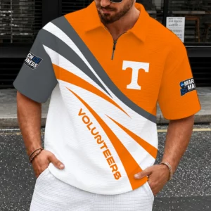 Limited Edition – Customized NCAA Tennessee Volunteers Quarter-Zip Polo Shirt