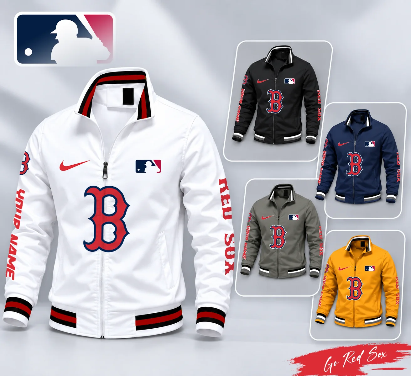 Limited Edition – Customized MLB Boston Red Sox Multicolor Men’s Casual Jacket