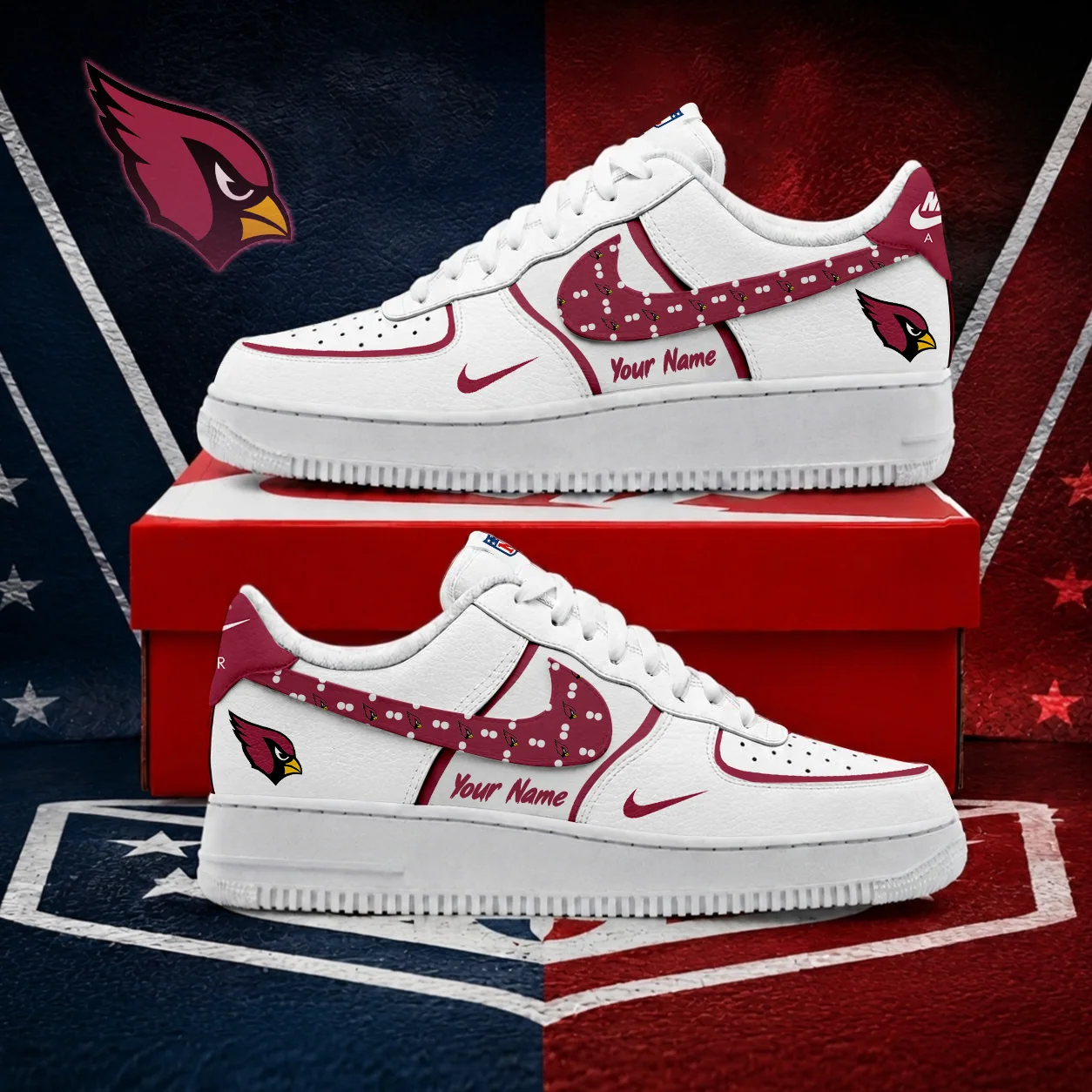 Limited Edition – Customized NFL Arizona Cardinals Af1 Shoes