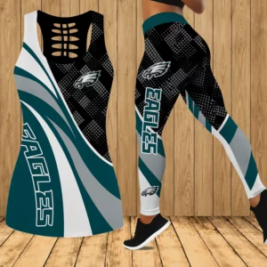 Limited Edition – Customized NFL Philadelphia Eagles Hollow Tank Top & Leggings Set
