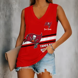 Limited Edition – Customized NFL Tampa Bay Buccaneers Women’s V-Neck Tank Top