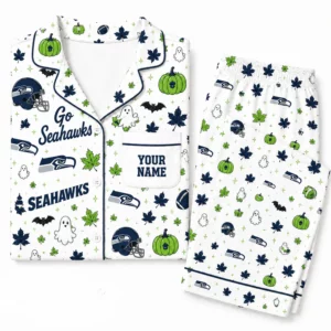 Limited Edition – Customized NFL Seattle Seahawks Halloween Long Pajamas Set