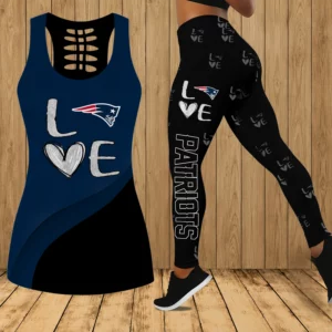 Limited Edition – Customized NFL New England Patriots Hollow Tank Top & Leggings Set