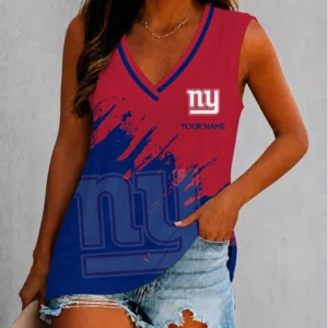 Limited Edition – Customized NFL New York Giants Women’s V-Neck Tank Top