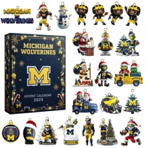 Michigan Wolverines 24 Day Advent Calendar Xmas Countdown Christmas Gifts For Fans