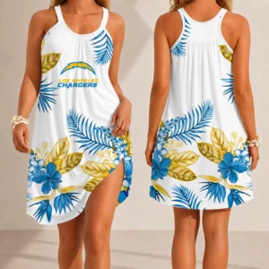 Limited Edition – Customized NFL Los Angeles Chargers Camisole Dress