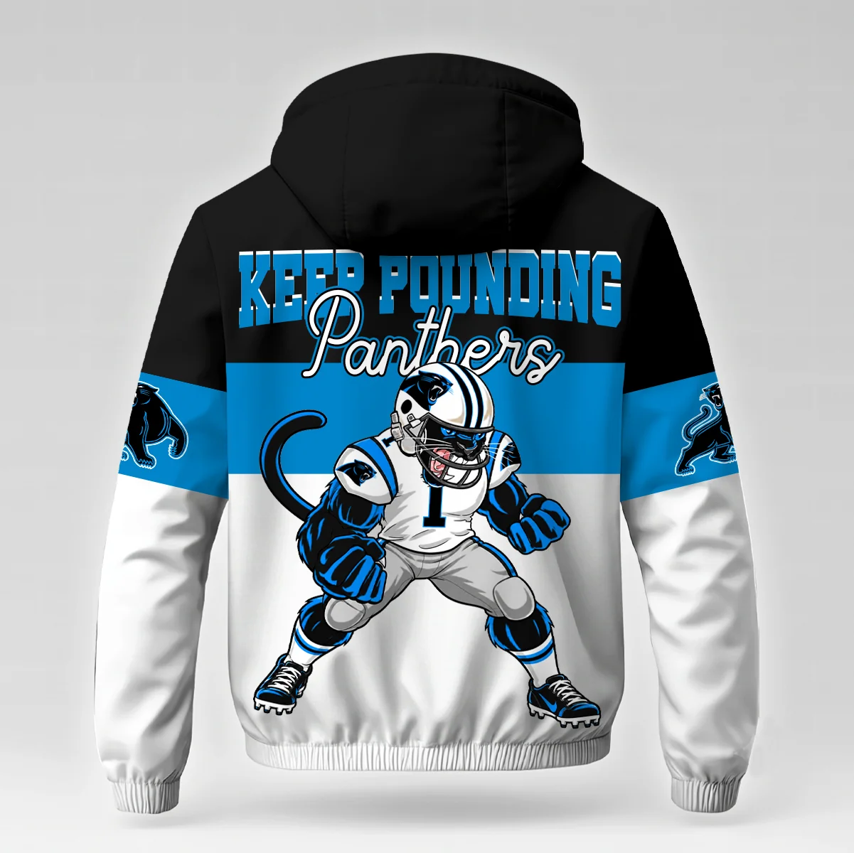 Limited Edition – Customized NFL Carolina Panthers Windbreaker Jacket - Image 2