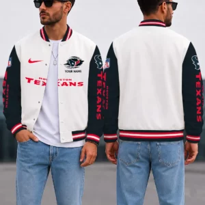 Limited Edition – Customized NFL Houston Texans Satin Varsity & Baseball Jacket