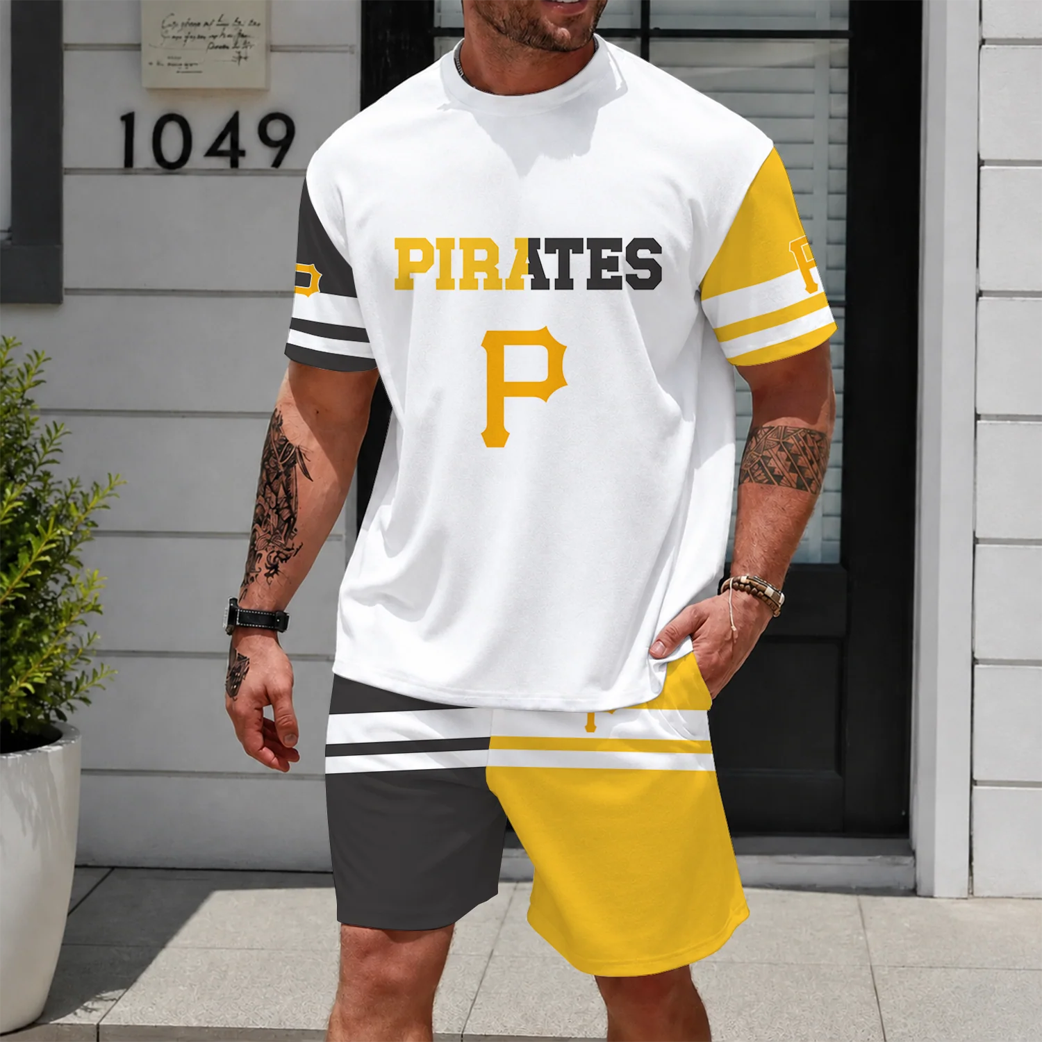 Limited Edition – Customized MLB Pittsburgh Pirates Unisex T-Shirt & Shorts Set