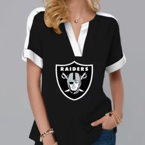 Limited Edition – Customized NFL Las Vegas Raiders V-Neck Female Shirt