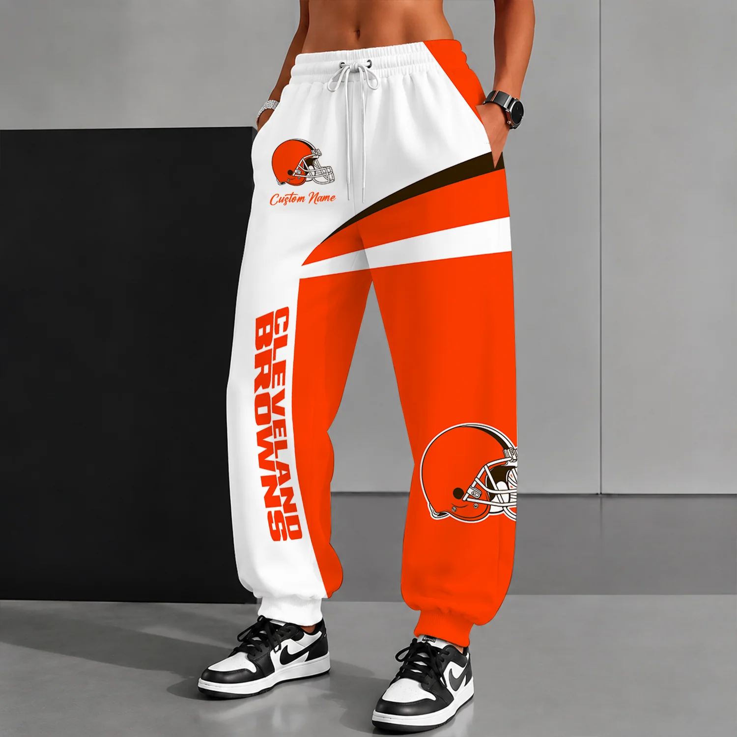 Limited Edition – Customized NFL Cleveland Browns Sweatpants - Image 2