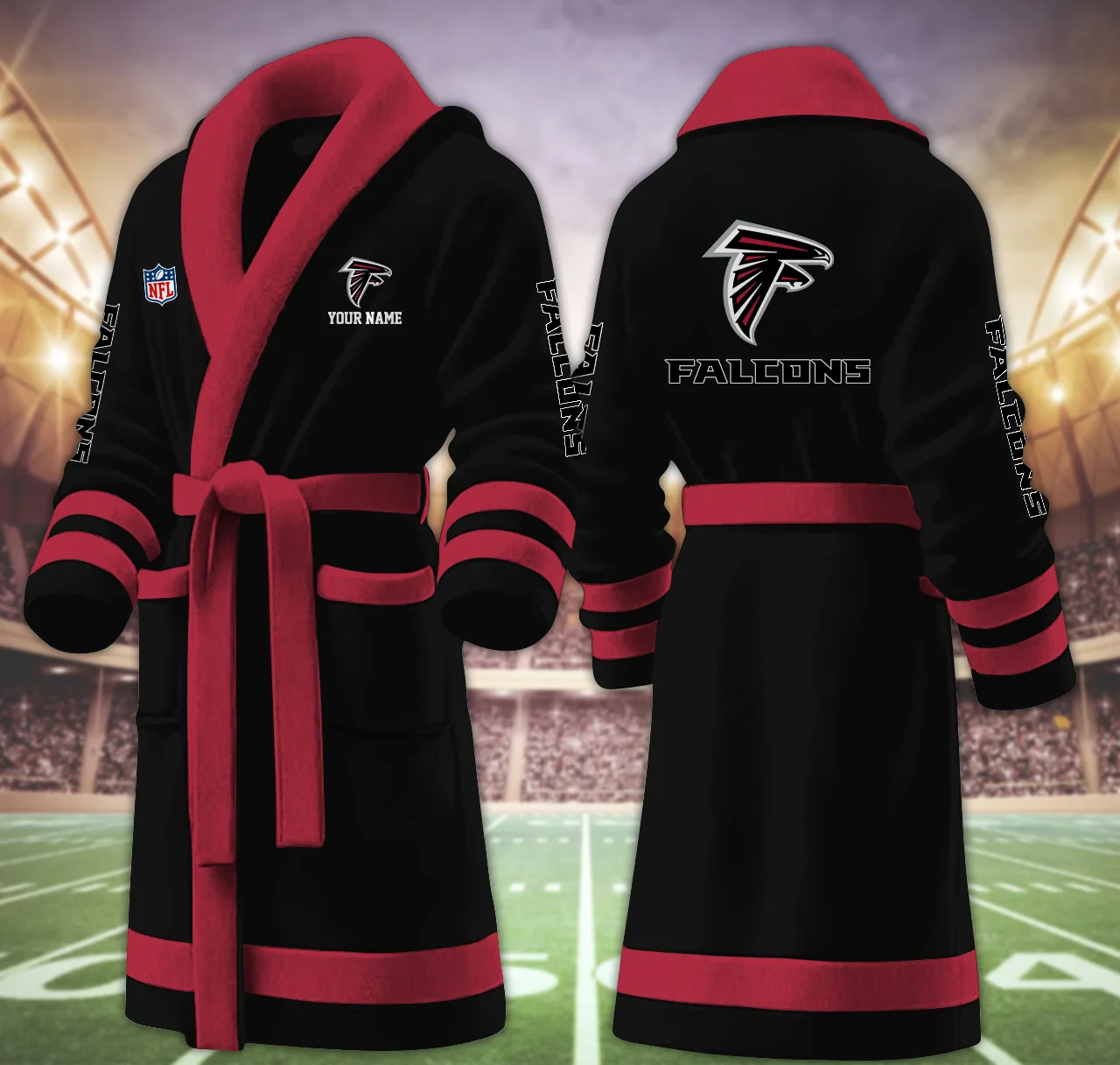 Limited Edition – Customized NFL Atlanta Falcons Multicolor Fleece Bathrobe