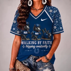 Limited Edition – Customized NFL Indianapolis Colts V-Neck Female Shirt