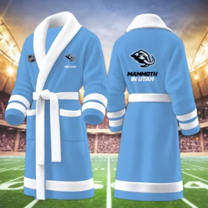 Limited Edition – Customized NHL Utah Mammoth Multicolor Fleece Bathrobe