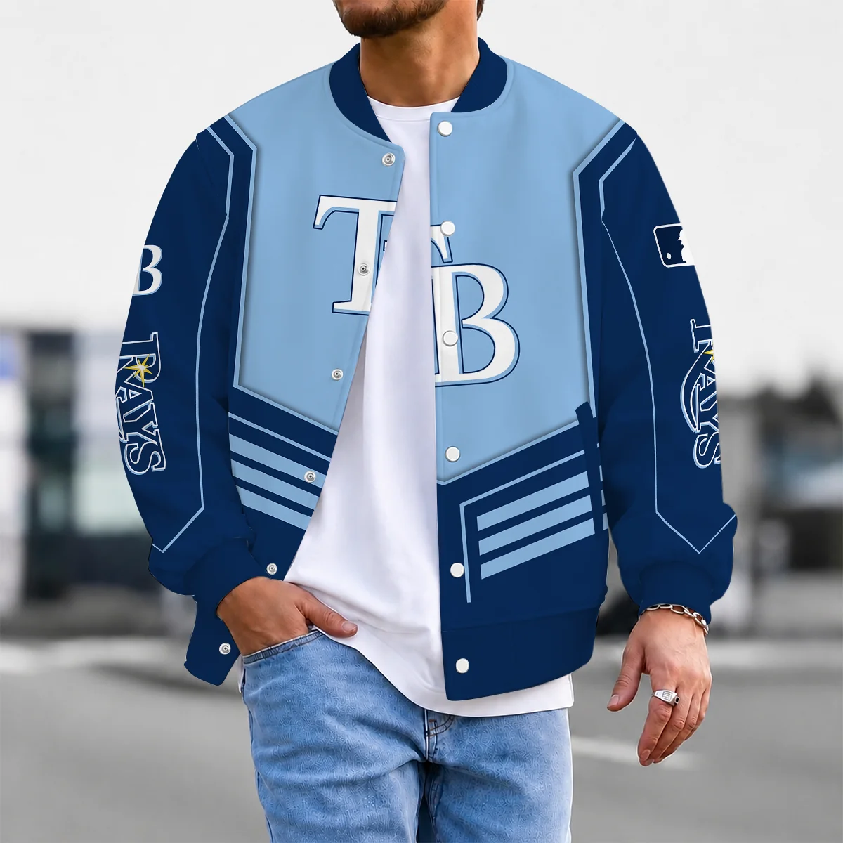Limited Edition – Customized MLB Tampa Bay Rays Satin Varsity & Baseball Jacket