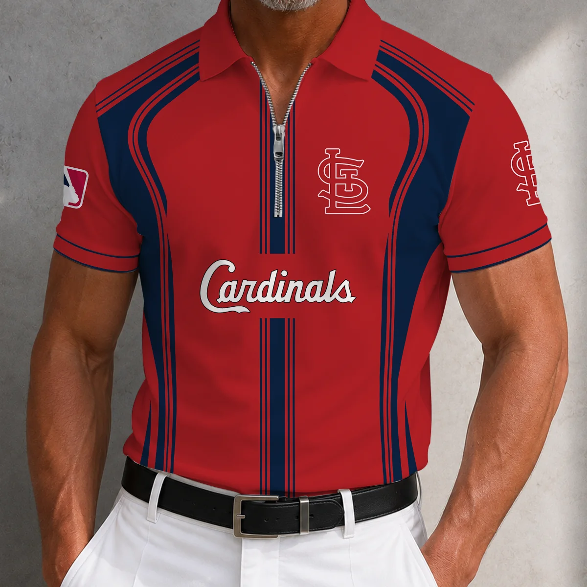 Limited Edition – Customized MLB St. Louis Cardinals Zip Polo Shirt