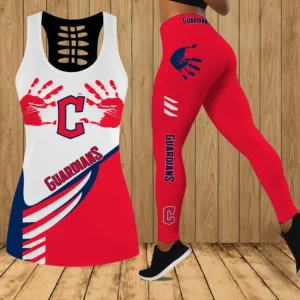 Limited Edition – Customized MLB Cleveland Guardians Hollow Tank Top & Leggings Set