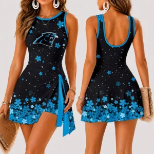 Limited Edition – Customized NFL Carolina Panthers Women’s Summer Skort Dress