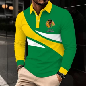 Limited Edition – Customized NHL Chicago Blackhawks Men Long Sleeve Polo Shirt
