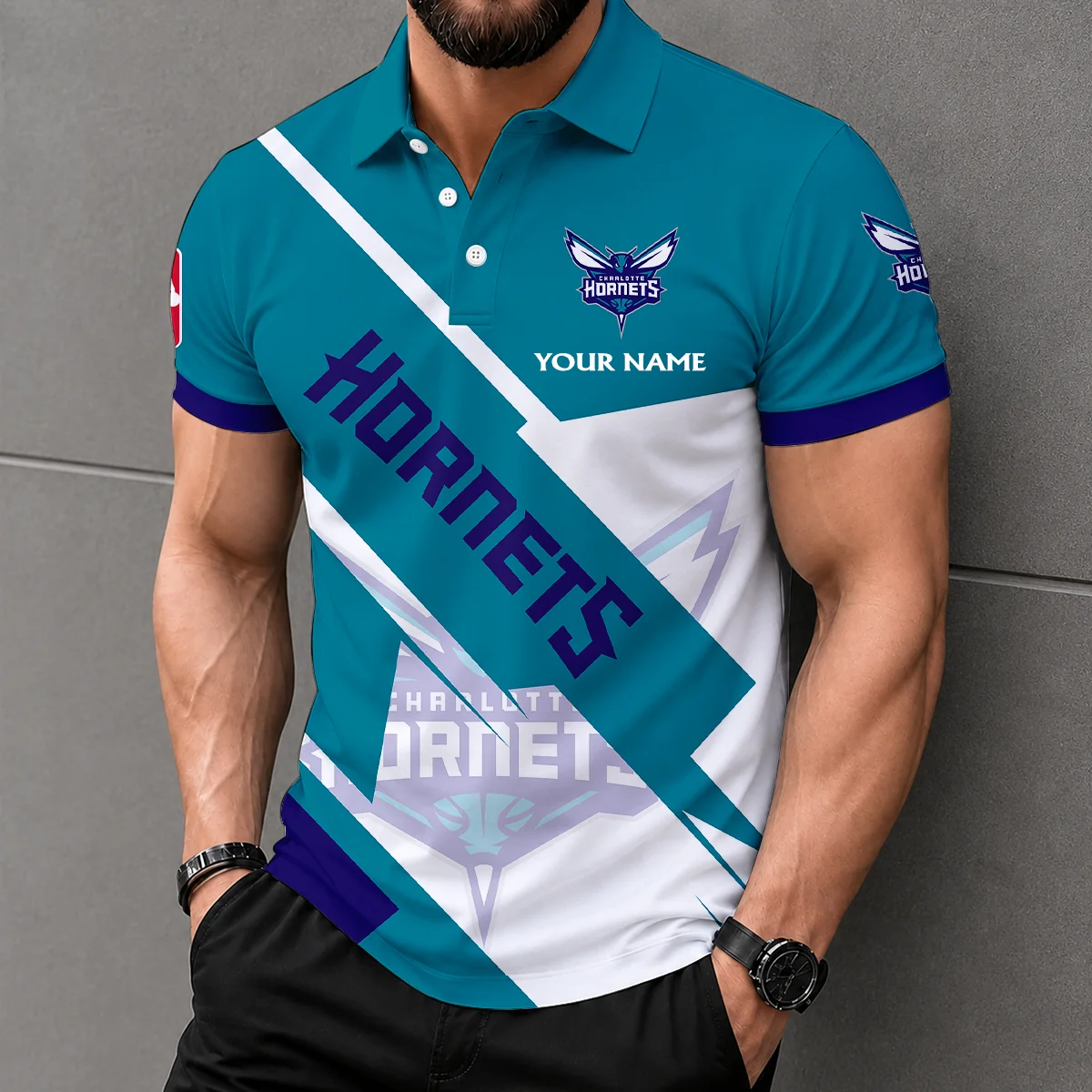 Limited Edition – Customized NBA Charlotte Hornets Polo Shirt