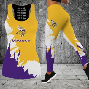Limited Edition – Customized NFL Minnesota Vikings Hollow Tank Top & Leggings Set