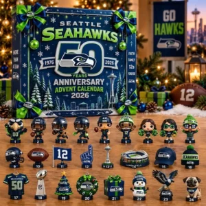 Seattle Seahawks 50th Anniversary Advent Calendar 2026 Xmas Countdown Gift For The 12s