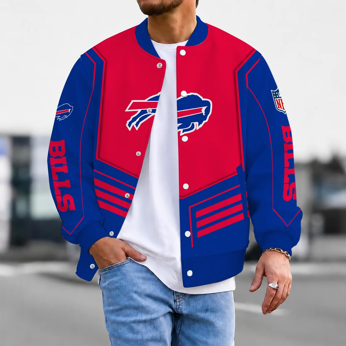 Limited Edition – Customized NFL Buffalo Bills Satin Varsity & Baseball Jacket
