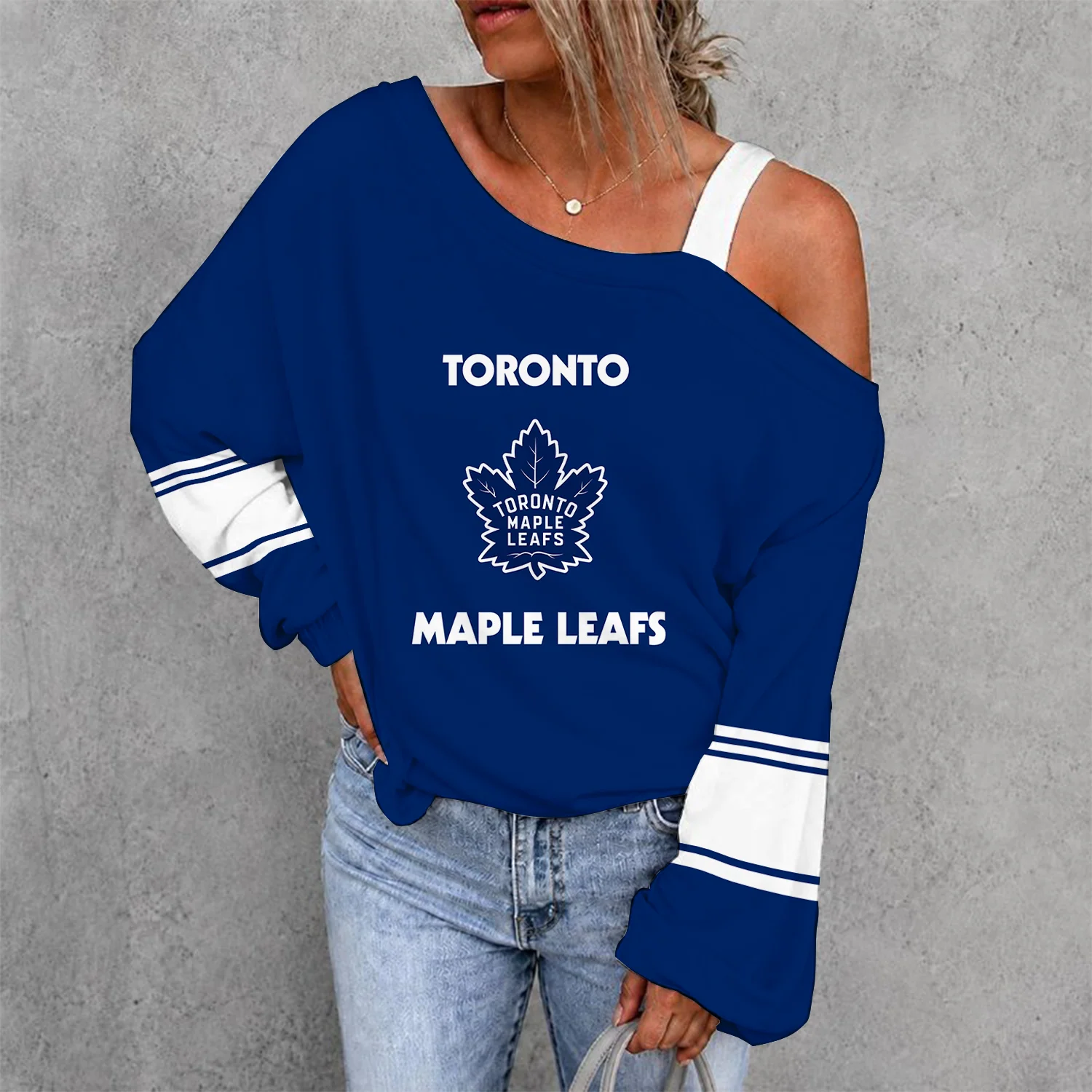 Limited Edition – Customized NHL Toronto Maple Leafs Drop Shoulder Sweatshirt