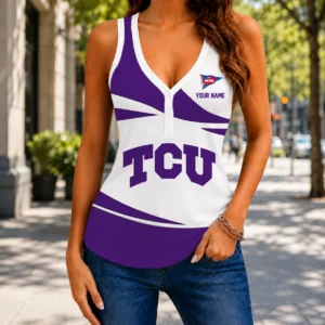 Limited Edition – Customized NCAA Tcu Horned Frogs Women’s V-Neck Tank Top