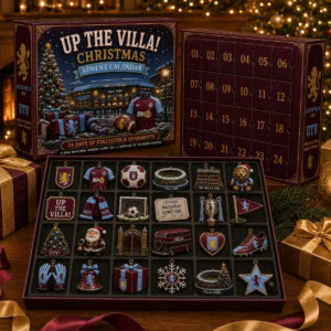Aston Villa Merch Up the Villa Christmas Advent Calendar Aston Villa Christmas Gift