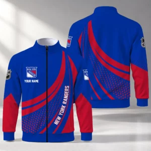 Limited Edition – Customized NHL New York Rangers Stand Collar Jacket