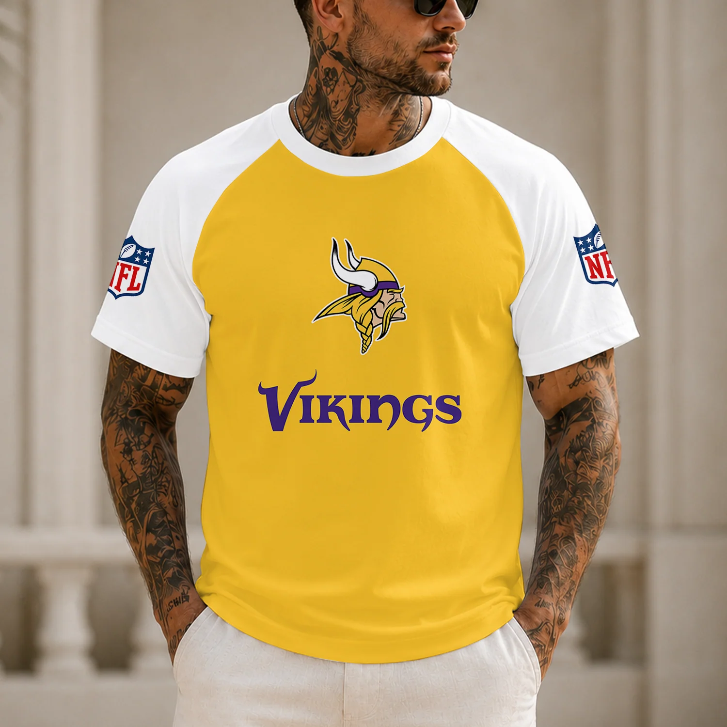Limited Edition – Customized NFL Minnesota Vikings Raglan Tee