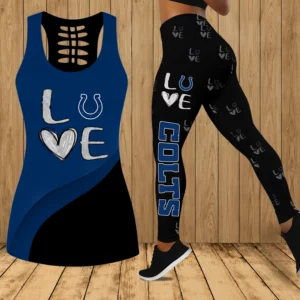 Limited Edition – Customized NFL Indianapolis Colts Hollow Tank Top & Leggings Set