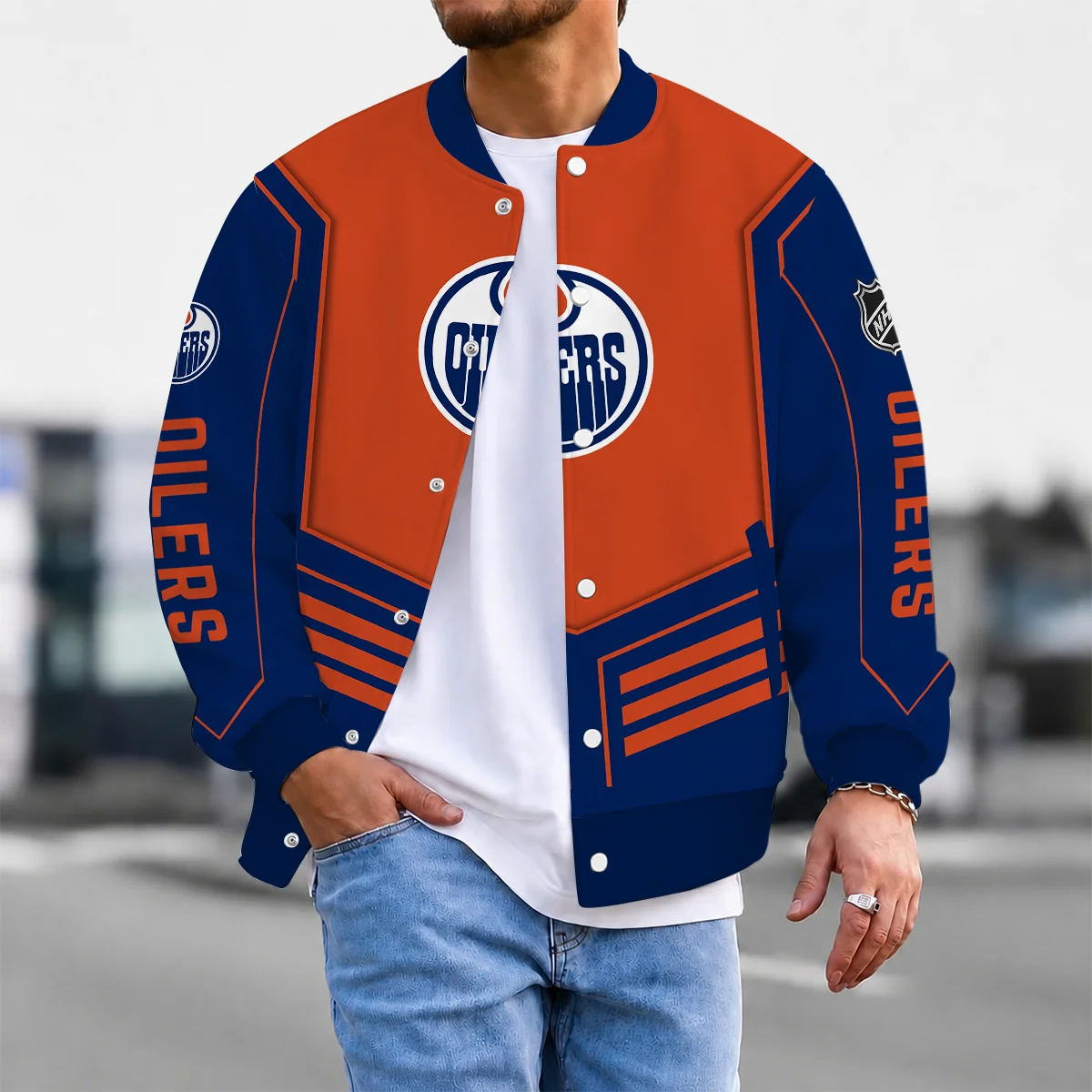 Limited Edition – Customized NHL Edmonton Oilers Satin Varsity Jacket & Baseball Jacket