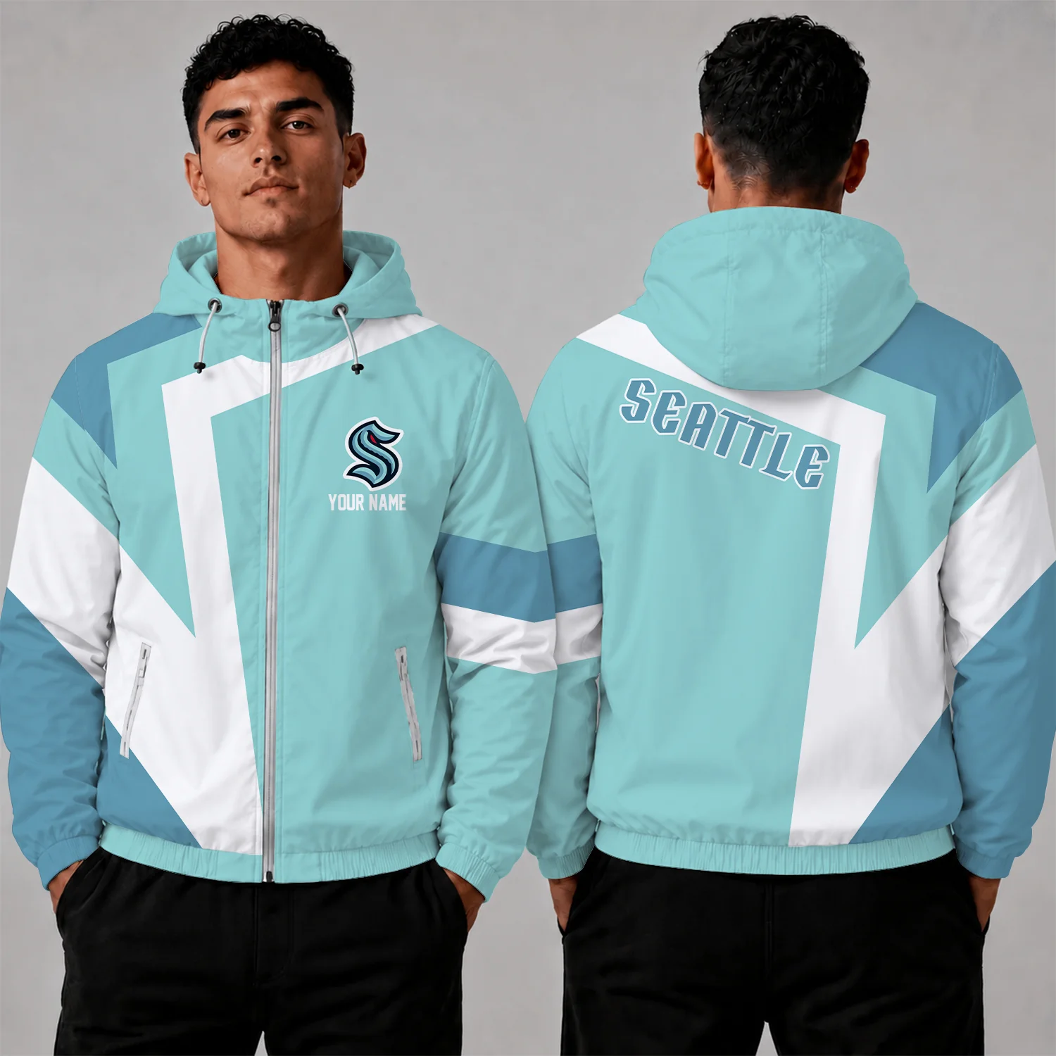 Limited Edition – Customized NHL Seattle Kraken Windbreaker Jacket