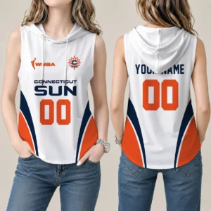 Limited Edition – Customized WNBA Connecticut Sun Women’s Sleeveless Hooded Pocket Tank Top