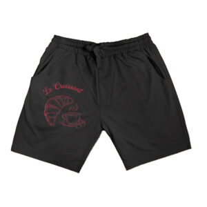 Coffee  Croissant French Retro Graphic Vintage Aesthetic Shorts