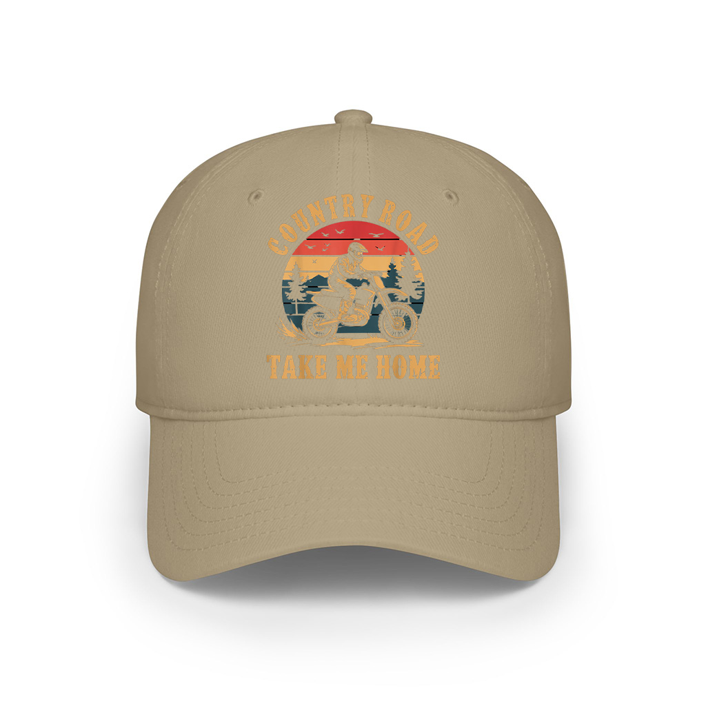 Country Road Take Me Home Dirt Bike Vintage Motocross Rider Cap - Image 7