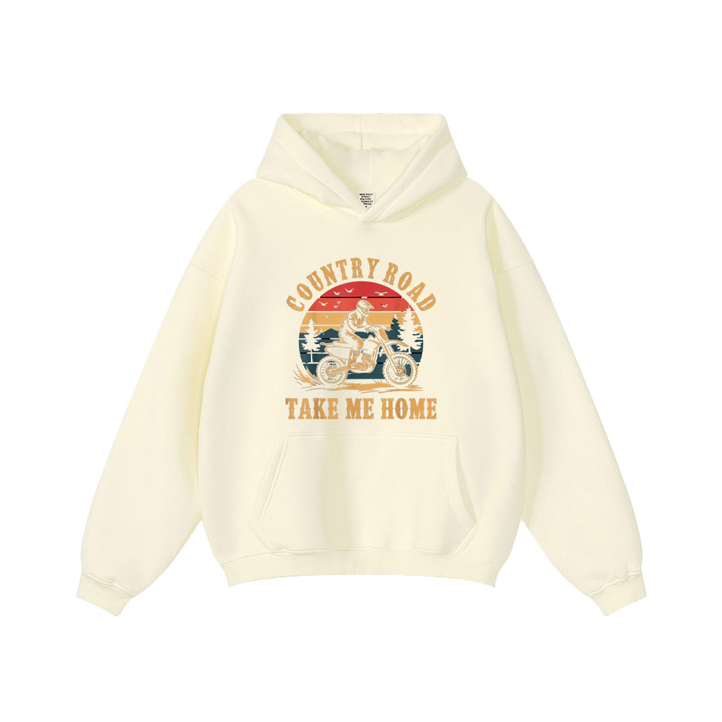Country Road Take Me Home Dirt Bike Vintage Motocross Rider Hoodie