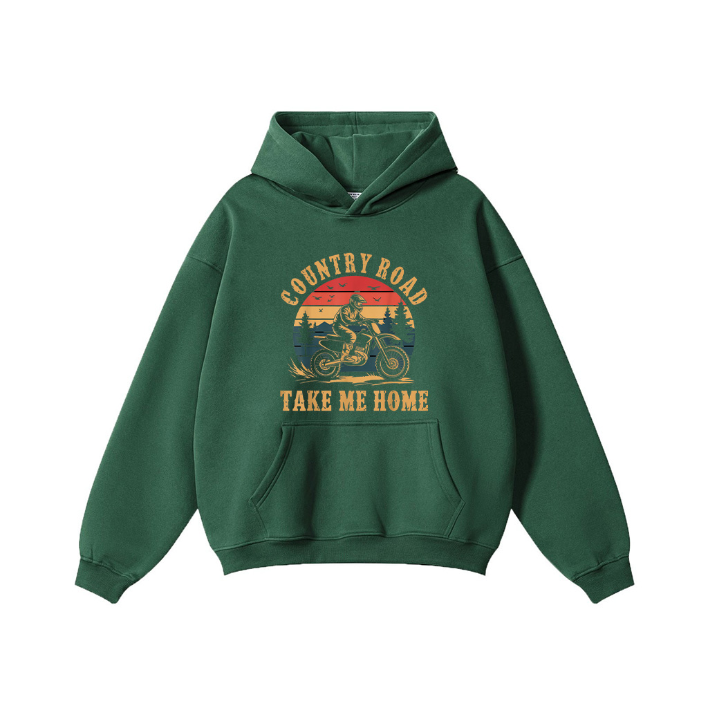 Country Road Take Me Home Dirt Bike Vintage Motocross Rider Hoodie - Image 4