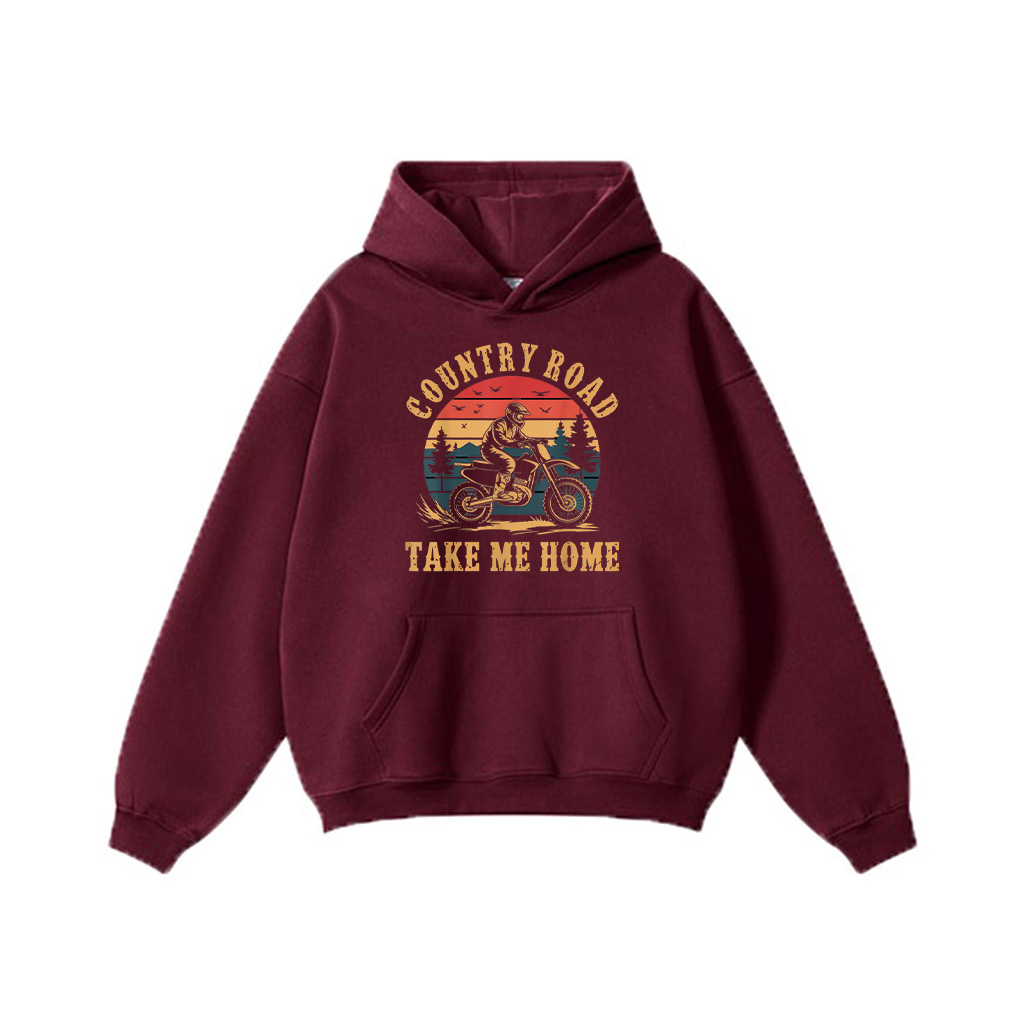 Country Road Take Me Home Dirt Bike Vintage Motocross Rider Hoodie - Image 7