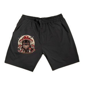 Cute Cat Graphic Mushroom Cottagecore Aesthetic Cat Lover Shorts