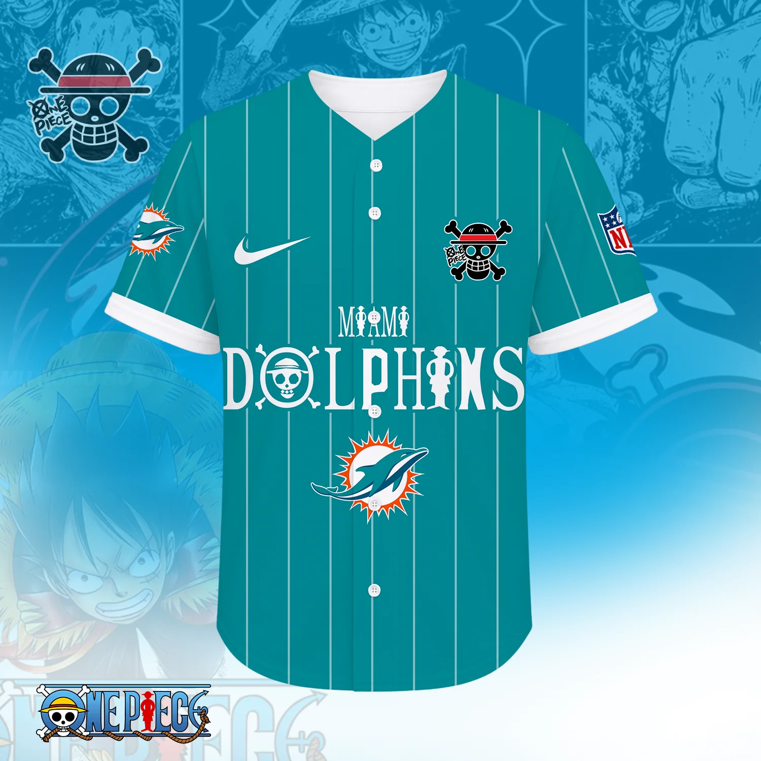 Limited Edition – Customized NFL Miami Dolphins Baseball Jersey