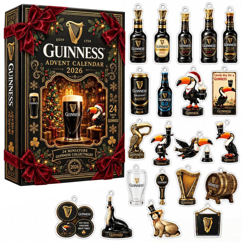 Guinness Advent Calendar 2026 24 Acrylic Ornaments Blind Box Gift Guinness Fans