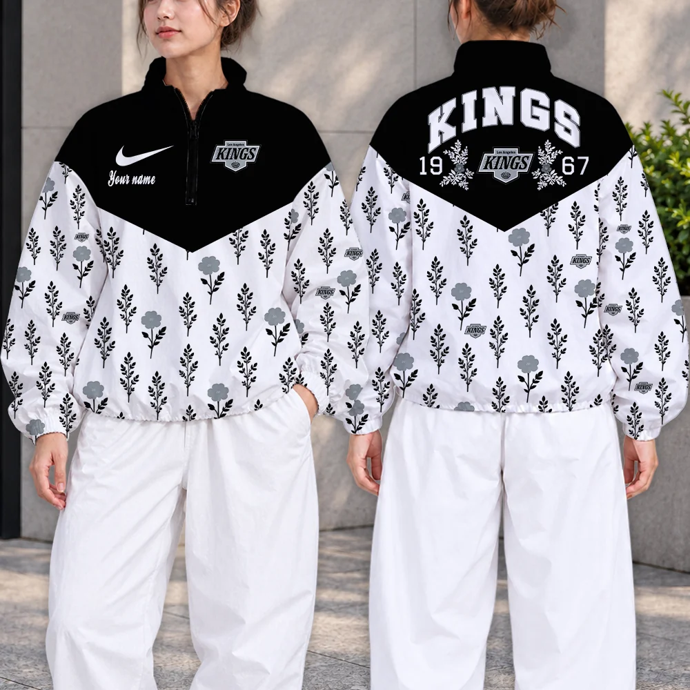 Limited Edition – Customized NHL Los Angeles Kings V-Neck Zipper Sweatshirt Jacket