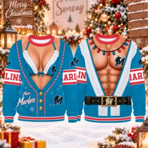 Limited Edition – Customized MLB Miami Marlins Christmas Unisex Sweatshirt