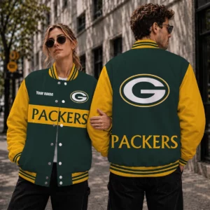 Limited Edition – Customized NFL Green Bay Packers Satin Varsity & Baseball Jacket