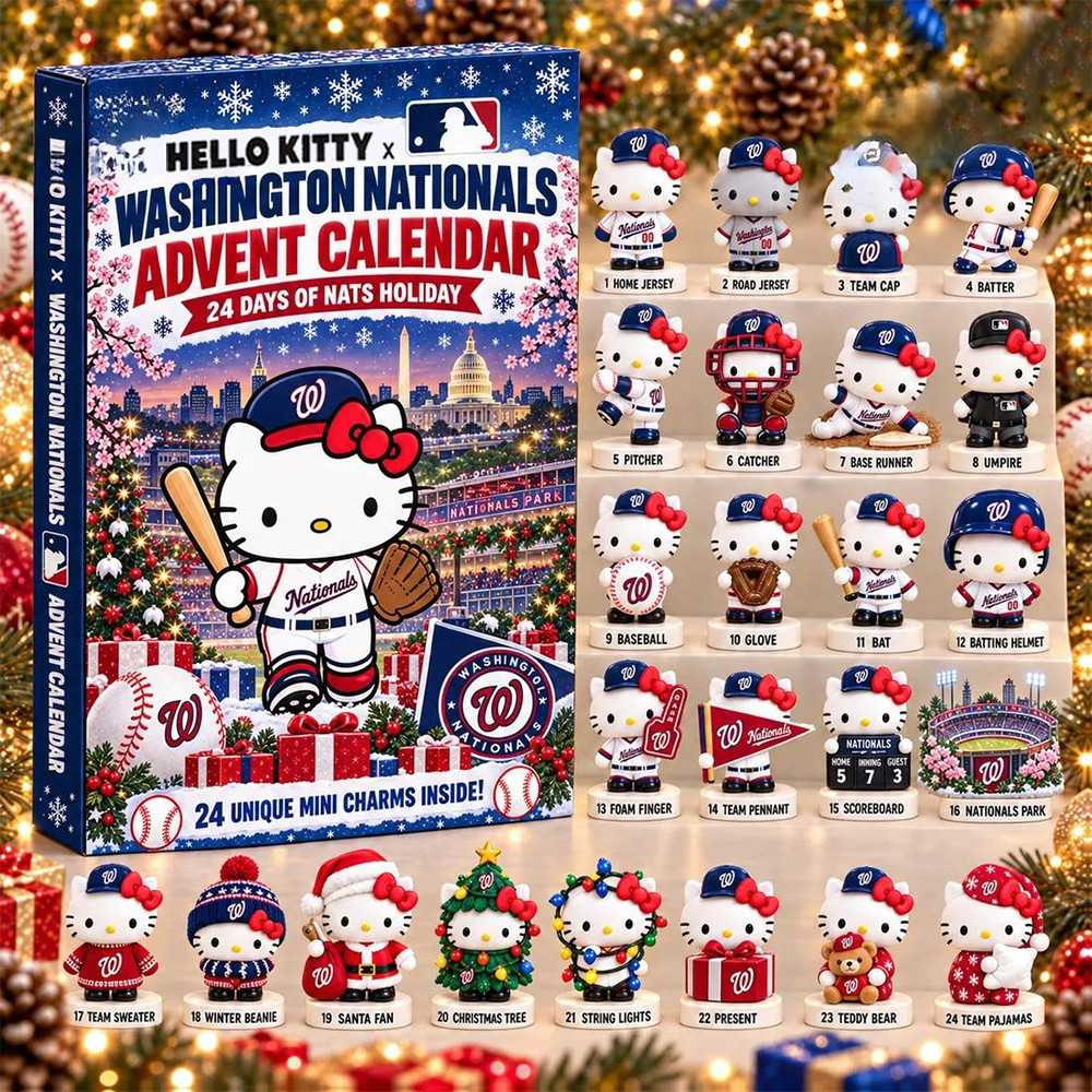 Hello Kitty x Washington Nationals 2026 MLB Advent Calendar Washington Nationals Baseball Gifts